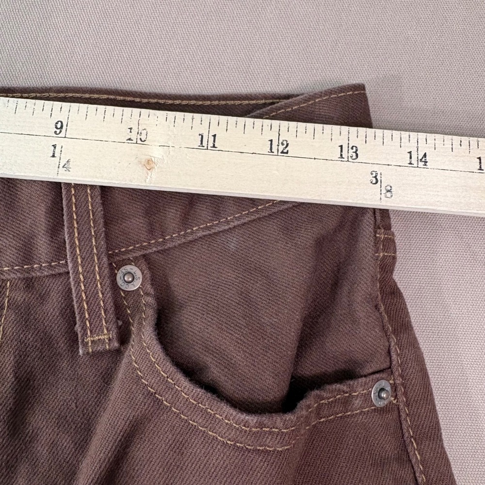 Levi's Jeans Womens 26 Brown Ribcage Straight Ankle High Rise Button Fly Denim - Picture 13 of 13